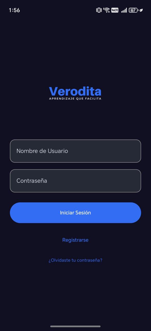 Inicio de sesión Verodita