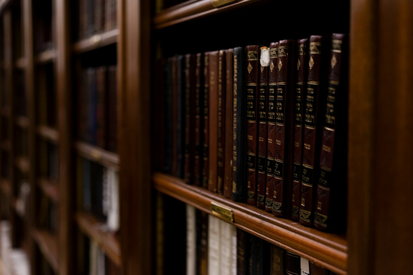 Estanterías con tomos de leyes encuadernados